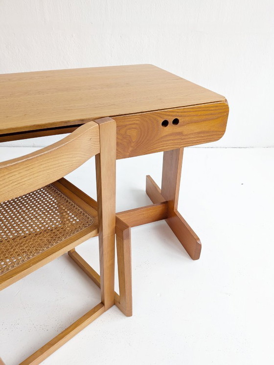 Image 1 of Escritorio y sillón a juego de mediados de siglo, diseñados por Derk Jan De Vries en la década de 1970.