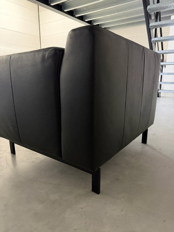Rolf Benz Linea Poltrona - Pelle Nera – Poltrone, polished steel, Leather (photo 9 of 10)