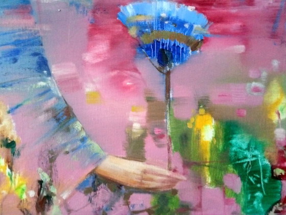 Original Oil Painting Abstract Expressionism Figurative Carnival – Paintings & Drawings, Canvas (photo 5 of 10)