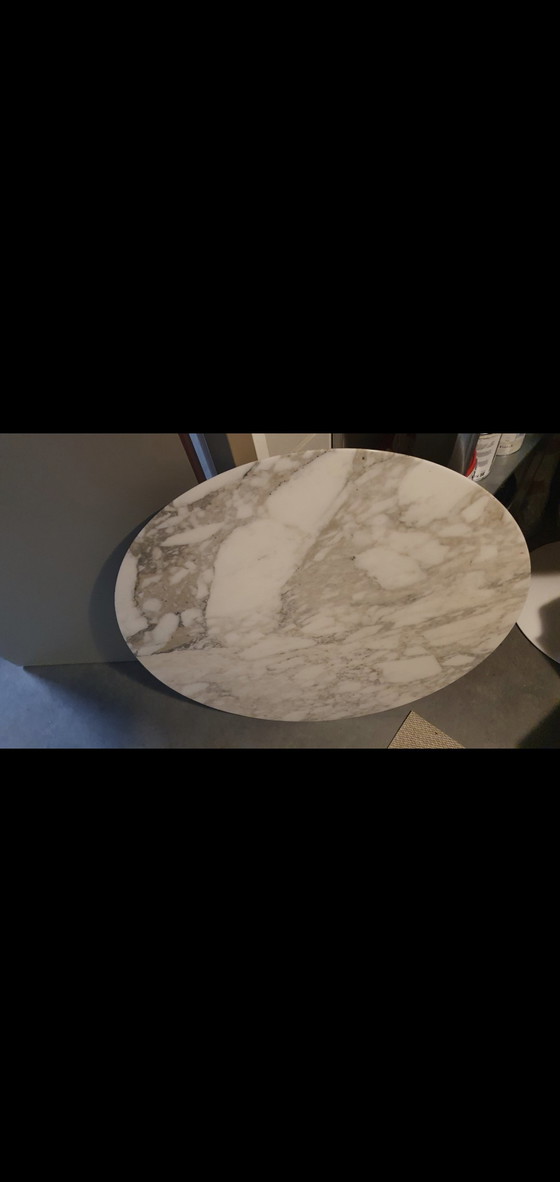 Image 1 of Marble Dining Table Tulip Model by Knoll