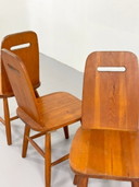 Vintage Scandinavian Brutalist chair style of Eero Aarnio Wooden mid century Danish design