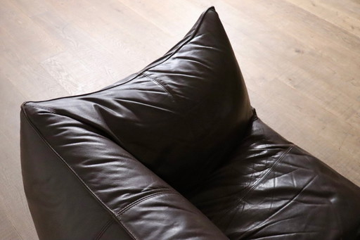 Le Bambole sofa in original leather By Mario Bellini For B&B Italia, 1970s