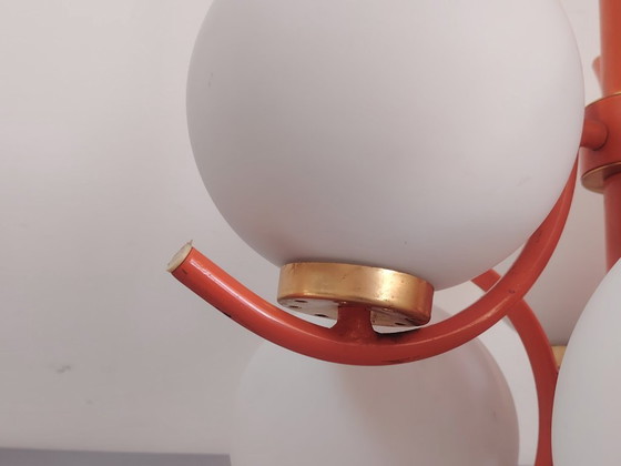 Image 1 of Lampe suspendue futuriste Spoutnik de l'ère spatiale, attribuée à Richard Essig