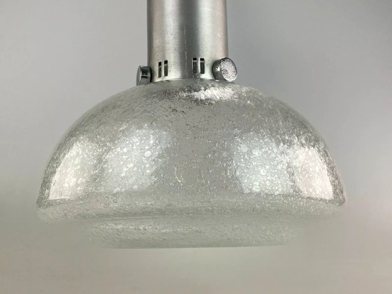Image 1 of Lampada a sfera anni '70, lampada a sospensione, lampada da soffitto in vetro, design dell'era spaziale