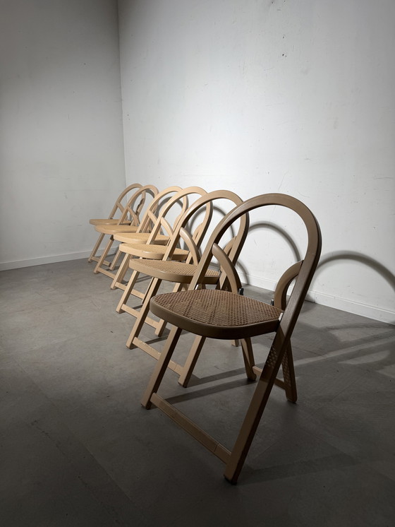 Image 1 of Set of Six Foldable “Arca” Chairs by Gigi Sabadin for Crassevig