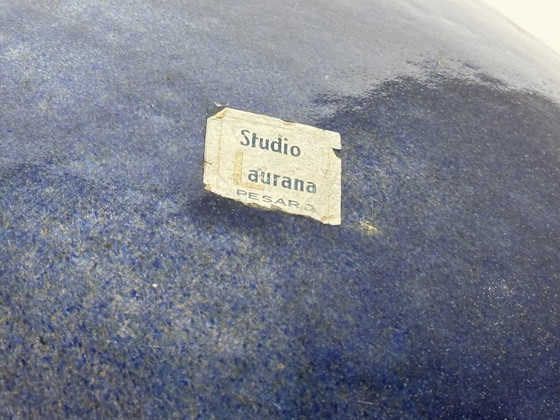 Image 1 of Large mid-century Italian Copper Bowl with Bright Enamel Decorations in warm and vibrant colors by Studio Laurana, Pesaro Italy