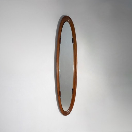 Miroir mural en contreplaqué courbé, années 1960 – spiegels, Glass