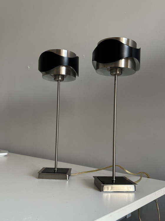 Image 1 of Set of 2 Vintage EGLO "Catwalk" Table Lamps – Postmodern Design (80s/90s)