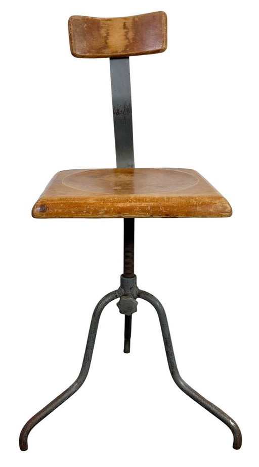 Silla giratoria de fábrica industrial, década de 1950