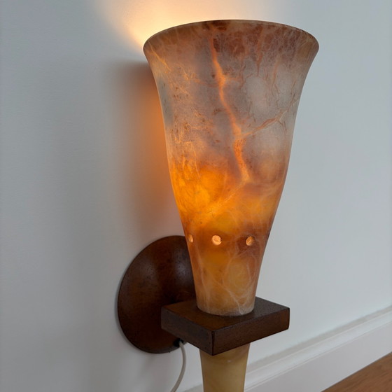 A. Pegasam S.L. Alabaster Wandleuchte TK05, Spanien, Patina – Wandleuchten, Andere, Metall (photo 3 of 6)