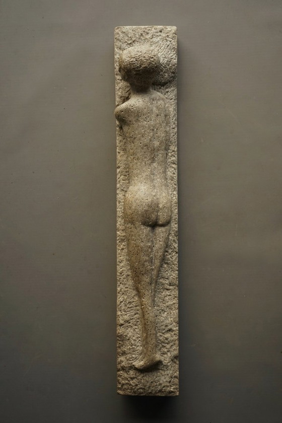 Image 1 of Carved Stone Sculpture of a Reclining Nude. 1960s