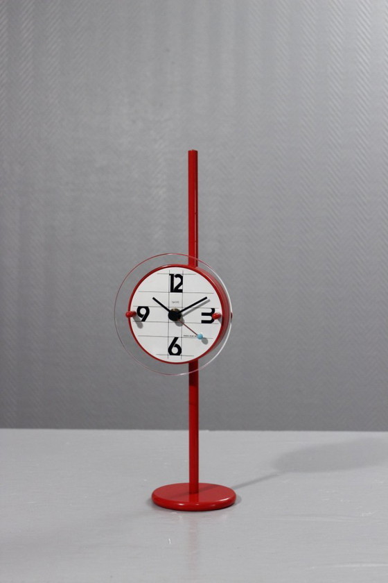Image 1 of Pendule horloge design post-moderniste Memphis Iriam Bettera Italie 1980s