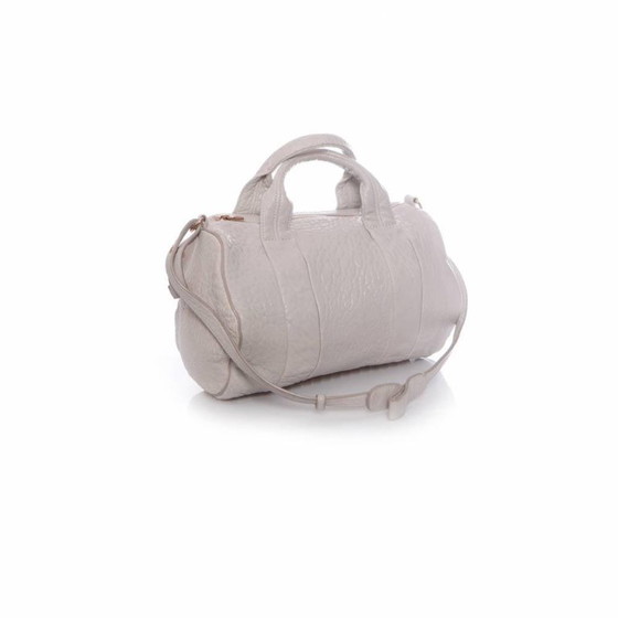 Image 1 of Borsa Rockie Alexander Wang, grigio chiaro con borchie color rosa.