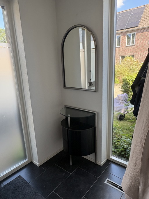 Halkastje Met Spiegel – kasten, Glass, Metal