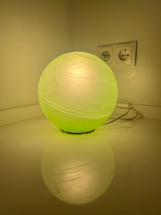 Lampe Honsel vintage planète verte space age – Verre (photo 3 of 6)
