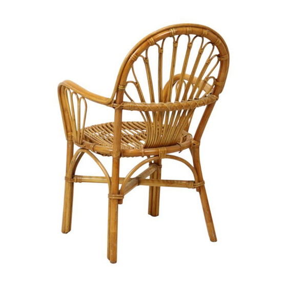 Image 1 of Vintage Rotan Stoel Fauteuil Boho Design Jaren 70