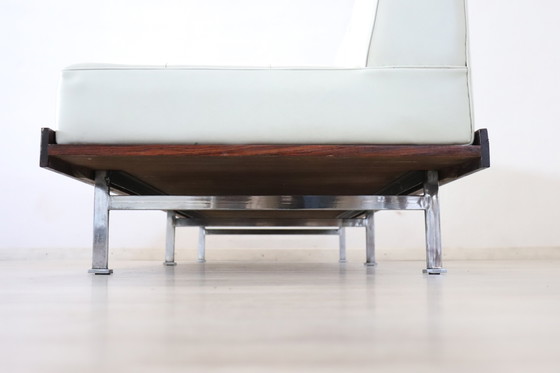 Image 1 of Sofás naranjas y blancos de Saporiti Italia, década de 1960, juego de 2