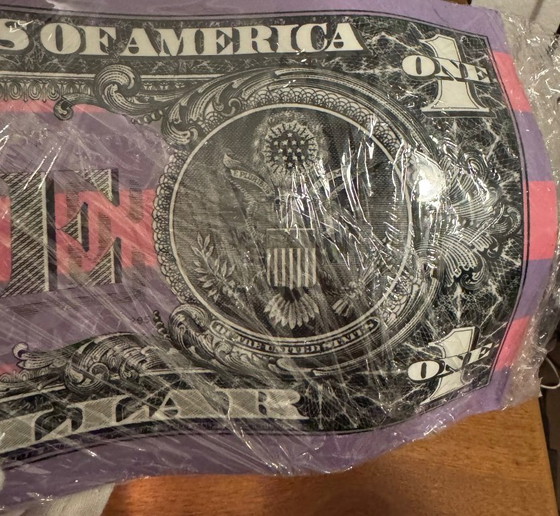 Image 1 of Karl Lagasse – One DOLLAR PURPLE STRIPE (33 exemplaires dans le monde) – Signé + Certificat d'authenticité