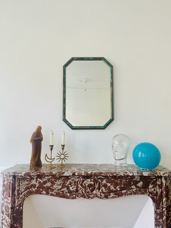 Image 1 of 80s octagonal mirror