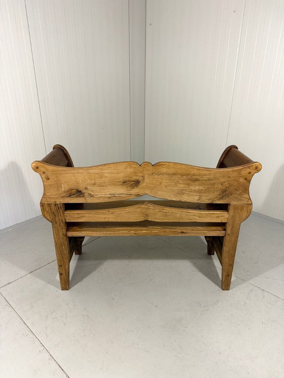 Image 1 of Antique oak bench 1900's