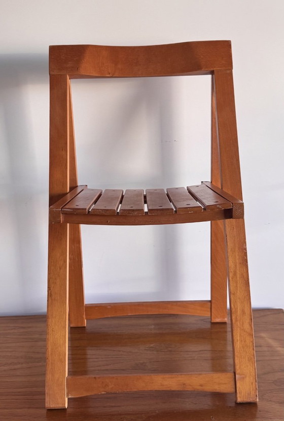 Vintage Trieste Folding chair by Aldo Jacober, Italian design 60s, Wood (photo 2 of 9)