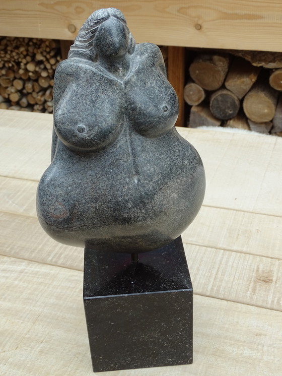 Image 1 of Statue Brazilian Soapstone On Pedestal