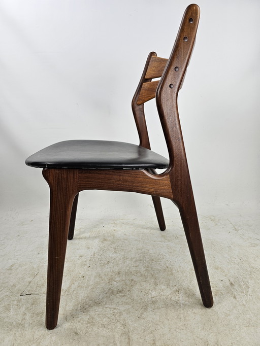 Chaise Erik Buch Teck et Skaï