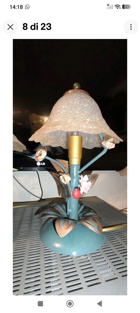 Coordinated Lights Line Tuscany Vintage Fe Battuto Artisan Master Blacksmith. – Kroonluchters, Metal, Glass (photo 6 of 15)