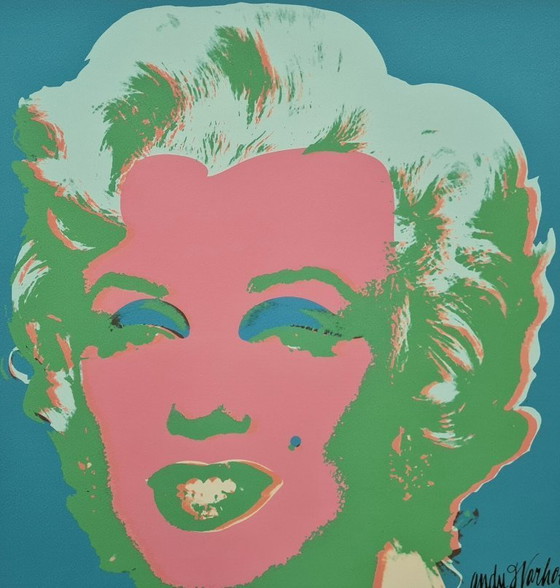 Image 1 of D'après Andy Warhol, Marilyn Monroe, années 1980, lithographie