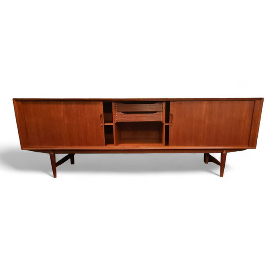 Image 1 of X-Large teak sideboard by Omer Lefevre, Belgium 1960