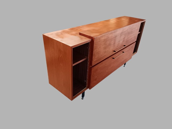 Image 1 of Fristho Teakhouten Audio Dressoir | Omgebouwde Mid-Century kast | Jaren 60