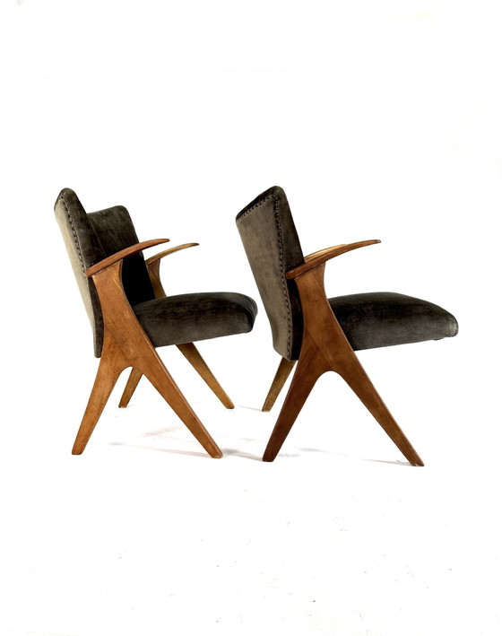 Image 1 of 2x vintage Penguin armchairs, Carl Sasse, Casala '60