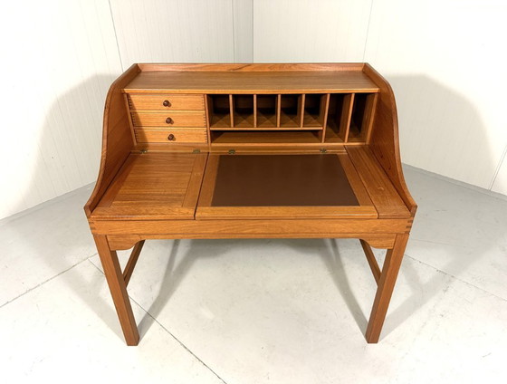 Image 1 of Escritorio de teca de Andreas Hansen para Hadsten Træindustri, Dinamarca 1980