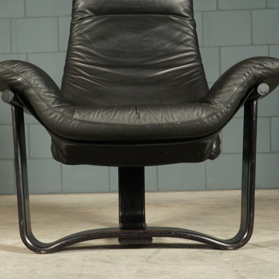 Fauteuil lounge vintage « Manta » – Ingmar Relling – Westnofa – 1970 – Wood, Leather (photo 11 of 15)