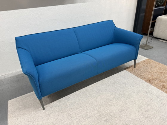 Image 1 of Leolux Mayon 3-Sitzer-Sofa, blaues Sofa