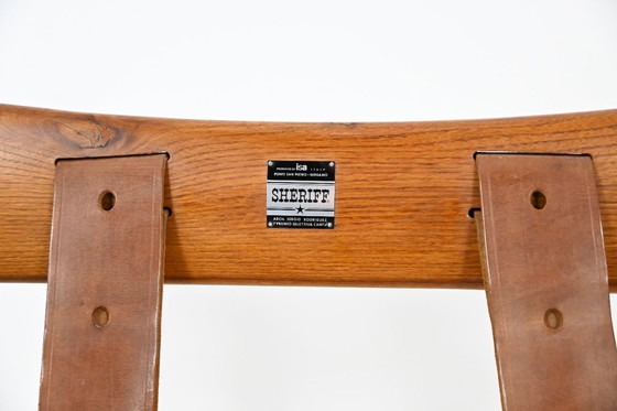 Image 1 of Loungefauteuil met voetenbank "Sheriff" van Sergio Rodrigues voor ISA Bergamo, jaren 60.