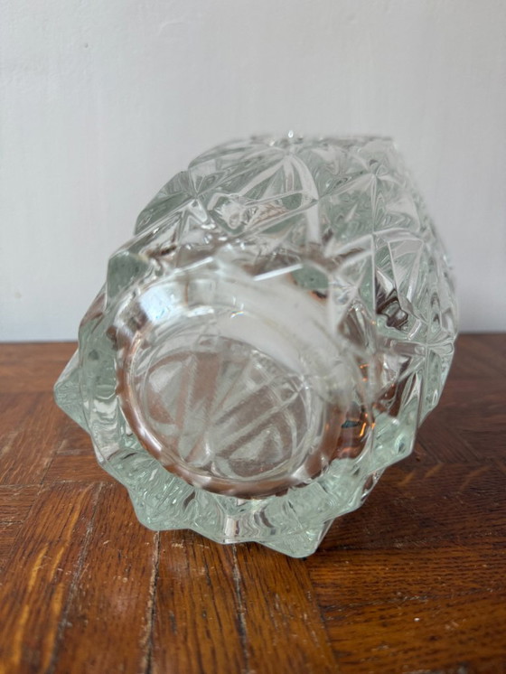 Image 1 of Clear vase made of cut glass