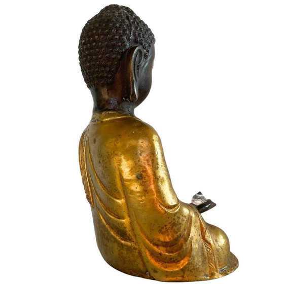 Lote 189 – Buda Amitabha de bronce con estupa original y cristal – Nepal Himalaya – Esculturas, Bronze (photo 6 of 11)