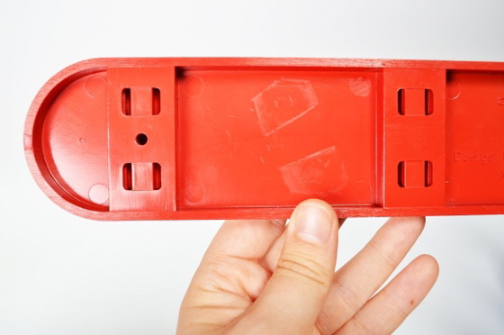 Image 1 of 1970's Italian Coat Rack by Carlo Bartoli for Con&Con / Red Plastic / Space Age, Vintage Kitchen Hooks