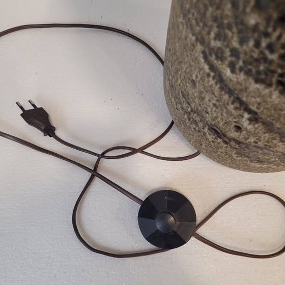 Image 1 of Lampe en céramique Fat Lava avec abat-jour original, Scheurich Keramik, 60's - Allemagne