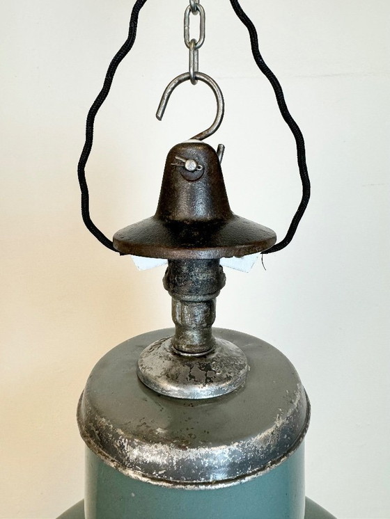 Image 1 of Industrial Grey Enamel Pendant Lamp from Siemens, 1930s