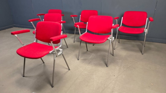 Image 1 of Chaises d'appoint vintage DSC 106 de Giancarlo Piretti pour Castelli, années 1970 - lot de 6