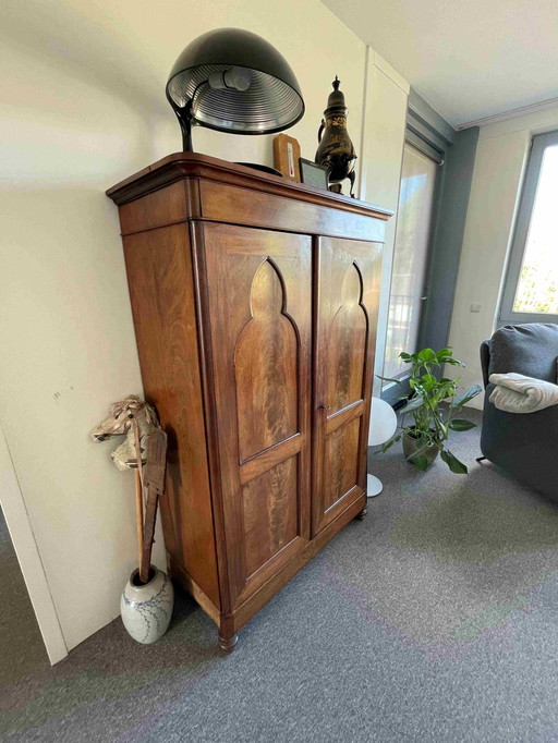 Biedemeier Gatecase mahogany 1860-1880