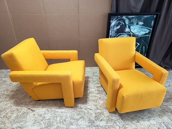 Image 1 of CASSINA 2x Poltrona 637 Utrecht 2024 (NUOVO, mai usato) in lana gialla KVDRAT € 6.600