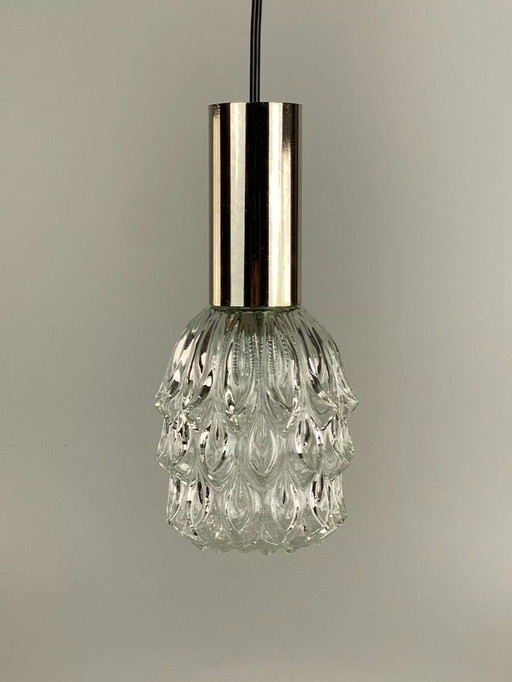 60's 70's Lampe Lampe suspendue Bubble Chrome Verre Space Age Design