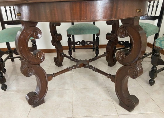 Image 1 of Table with 6 Chairs 