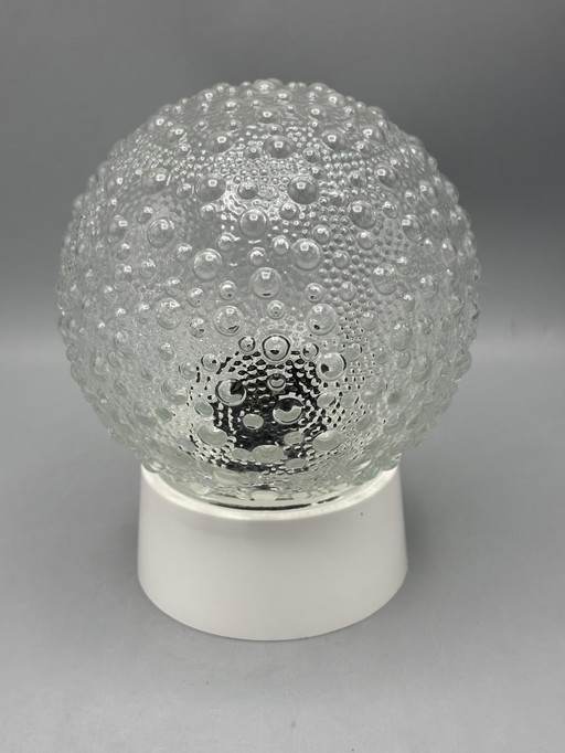 Tafellamp met bubbelglas bol