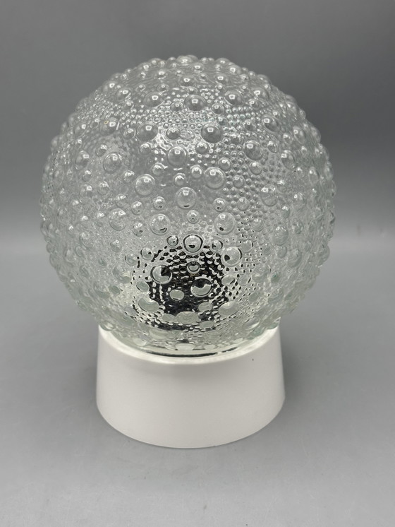 Image 1 of Tafellamp met bubbelglas bol