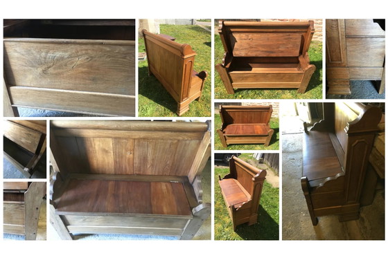 Oak and cherry chest bench – Benches, Vintage (photo 6 of 12)