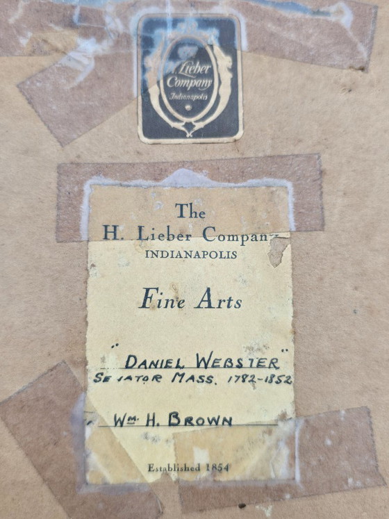 Image 1 of 4 litografie antiche in un elenco di personaggi famosi degli Stati Uniti